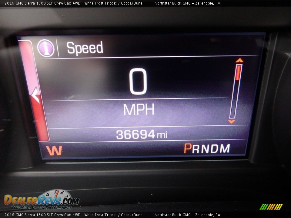 2016 GMC Sierra 1500 SLT Crew Cab 4WD White Frost Tricoat / Cocoa/Dune Photo #30
