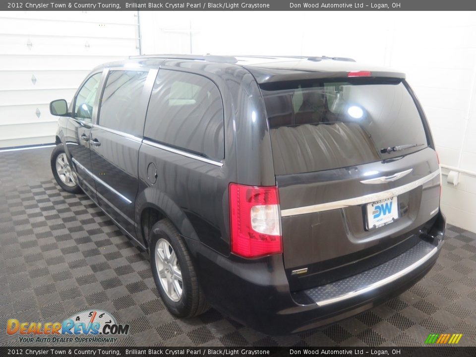 2012 Chrysler Town & Country Touring Brilliant Black Crystal Pearl / Black/Light Graystone Photo #6