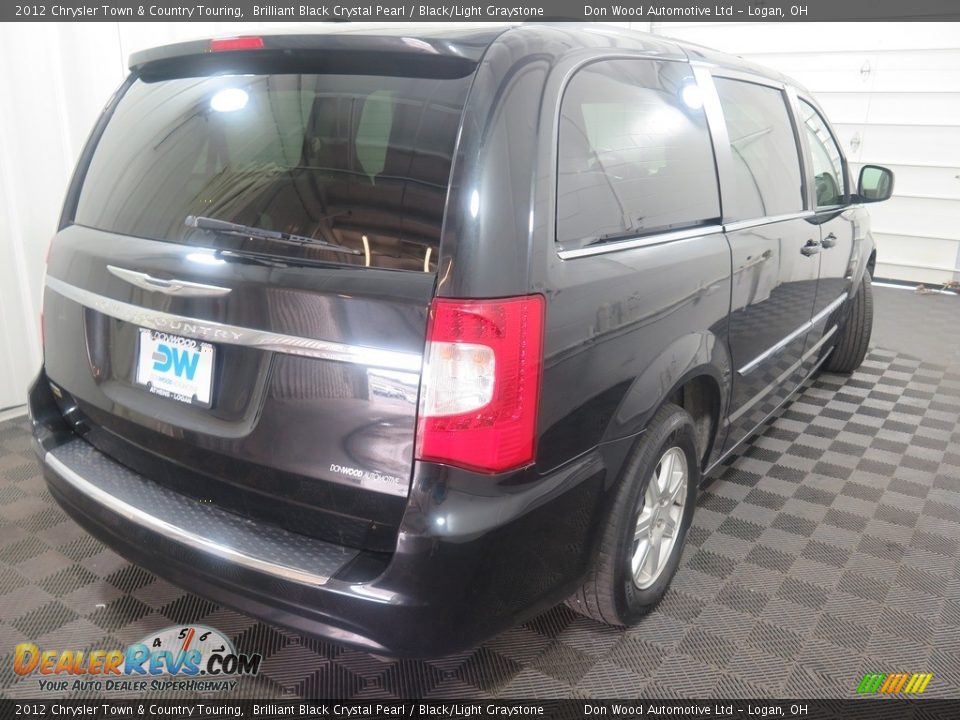 2012 Chrysler Town & Country Touring Brilliant Black Crystal Pearl / Black/Light Graystone Photo #8