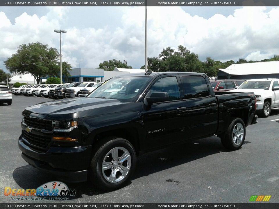 2018 Chevrolet Silverado 1500 Custom Crew Cab 4x4 Black / Dark Ash/Jet Black Photo #1