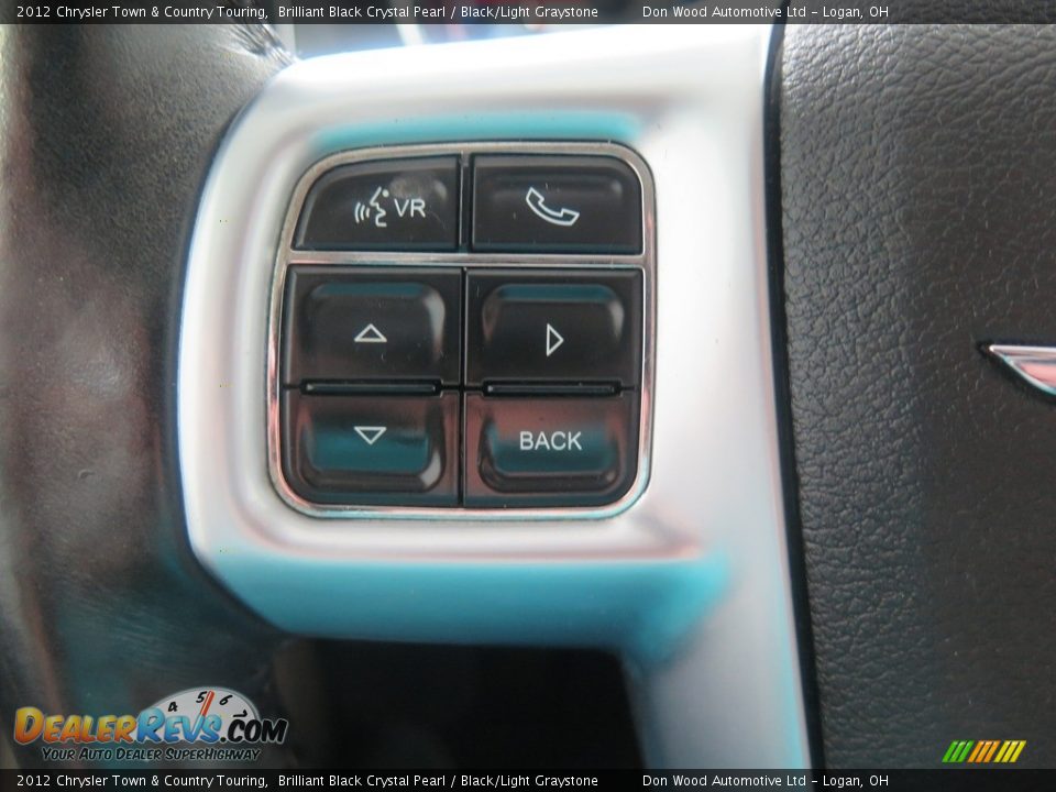 2012 Chrysler Town & Country Touring Brilliant Black Crystal Pearl / Black/Light Graystone Photo #32