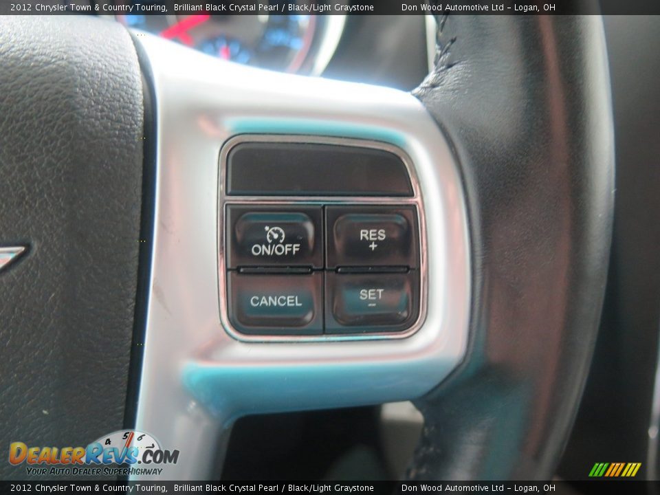 2012 Chrysler Town & Country Touring Brilliant Black Crystal Pearl / Black/Light Graystone Photo #33