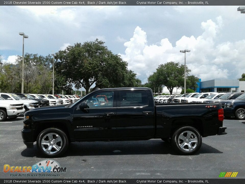2018 Chevrolet Silverado 1500 Custom Crew Cab 4x4 Black / Dark Ash/Jet Black Photo #2