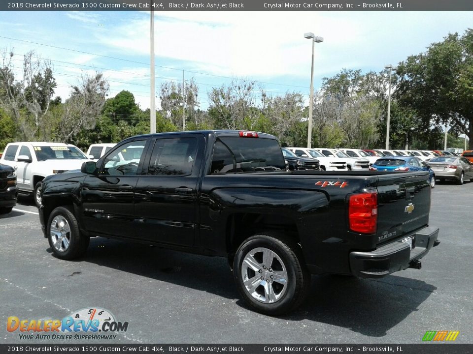 2018 Chevrolet Silverado 1500 Custom Crew Cab 4x4 Black / Dark Ash/Jet Black Photo #3