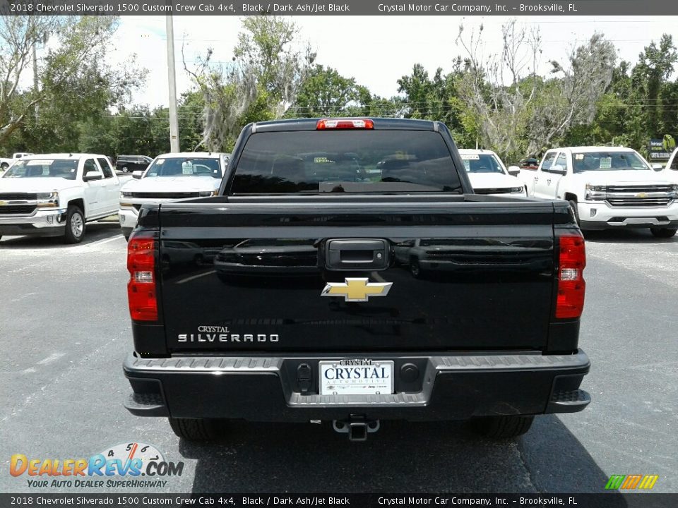 2018 Chevrolet Silverado 1500 Custom Crew Cab 4x4 Black / Dark Ash/Jet Black Photo #4