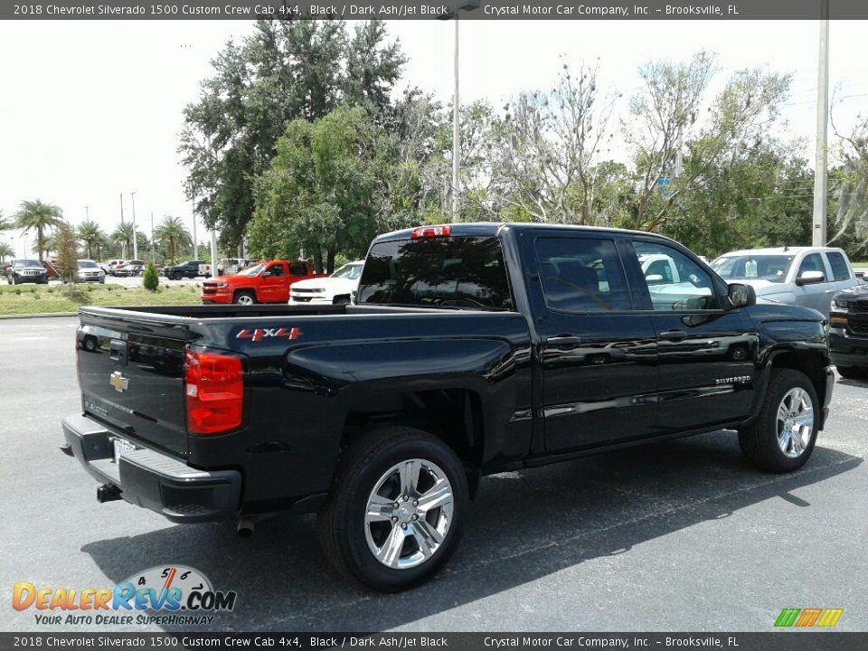 2018 Chevrolet Silverado 1500 Custom Crew Cab 4x4 Black / Dark Ash/Jet Black Photo #5