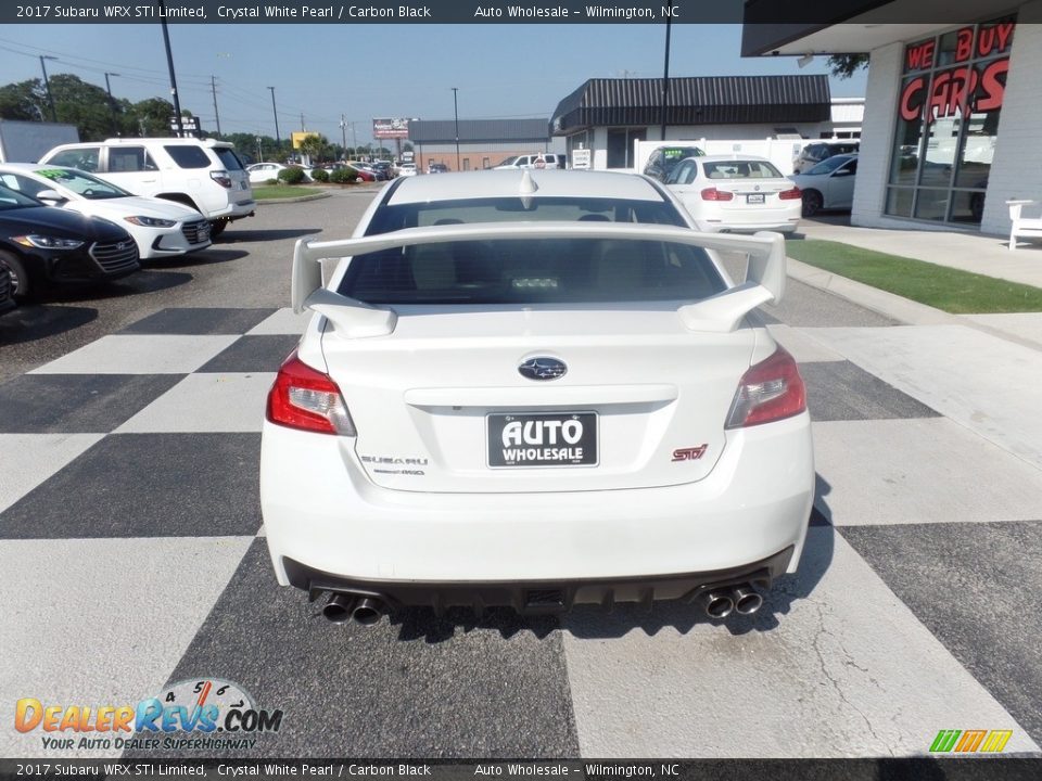 2017 Subaru WRX STI Limited Crystal White Pearl / Carbon Black Photo #4