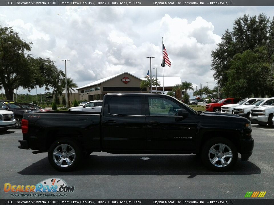 2018 Chevrolet Silverado 1500 Custom Crew Cab 4x4 Black / Dark Ash/Jet Black Photo #6
