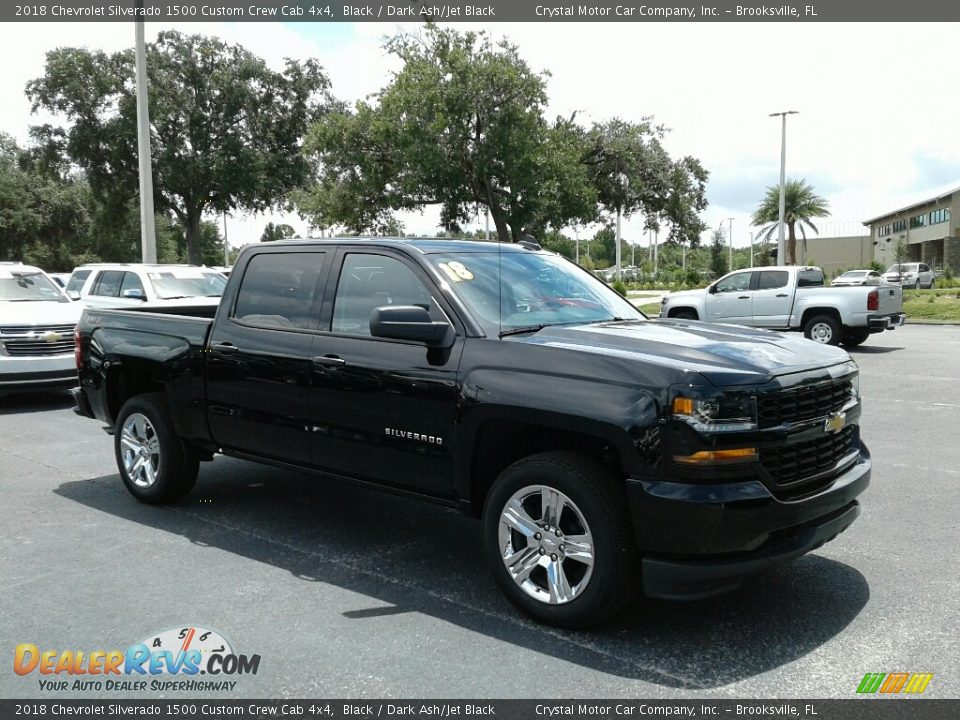 2018 Chevrolet Silverado 1500 Custom Crew Cab 4x4 Black / Dark Ash/Jet Black Photo #7
