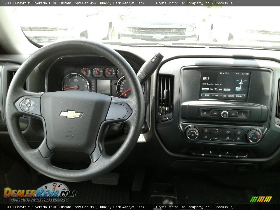 2018 Chevrolet Silverado 1500 Custom Crew Cab 4x4 Black / Dark Ash/Jet Black Photo #13