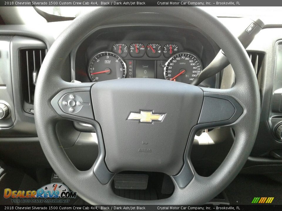 2018 Chevrolet Silverado 1500 Custom Crew Cab 4x4 Black / Dark Ash/Jet Black Photo #14