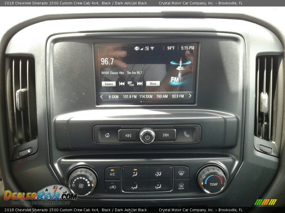 2018 Chevrolet Silverado 1500 Custom Crew Cab 4x4 Black / Dark Ash/Jet Black Photo #15