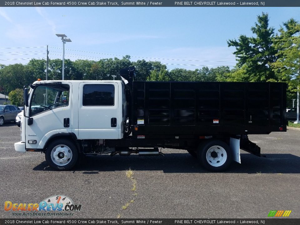 2018 Chevrolet Low Cab Forward 4500 Crew Cab Stake Truck Summit White / Pewter Photo #3