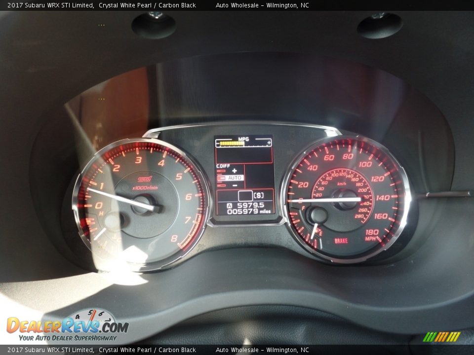 2017 Subaru WRX STI Limited Gauges Photo #16