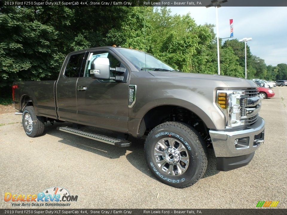 2019 Ford F250 Super Duty XLT SuperCab 4x4 Stone Gray / Earth Gray Photo #9