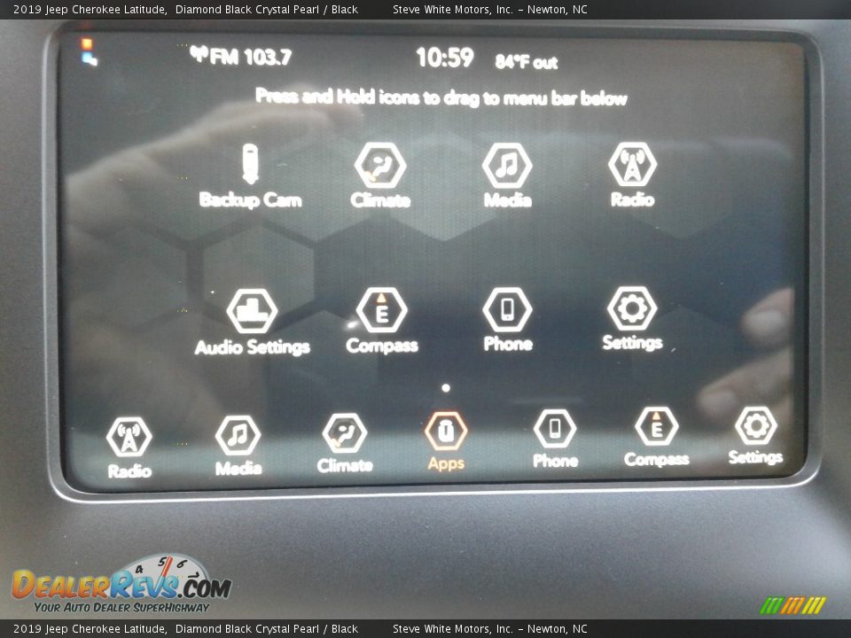 2019 Jeep Cherokee Latitude Diamond Black Crystal Pearl / Black Photo #22