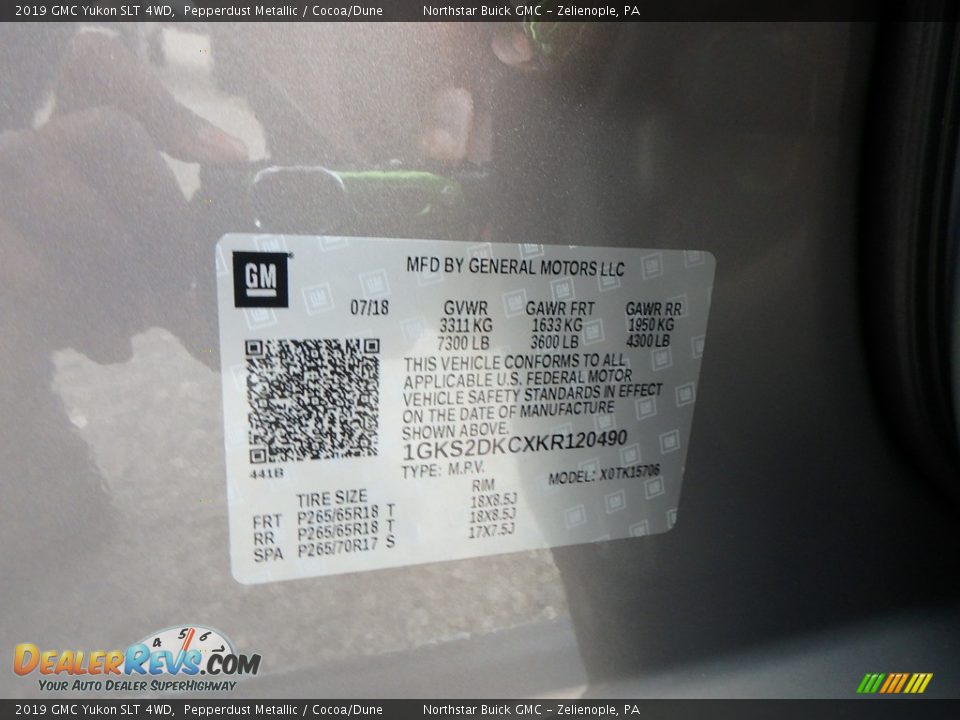 2019 GMC Yukon SLT 4WD Pepperdust Metallic / Cocoa/Dune Photo #16