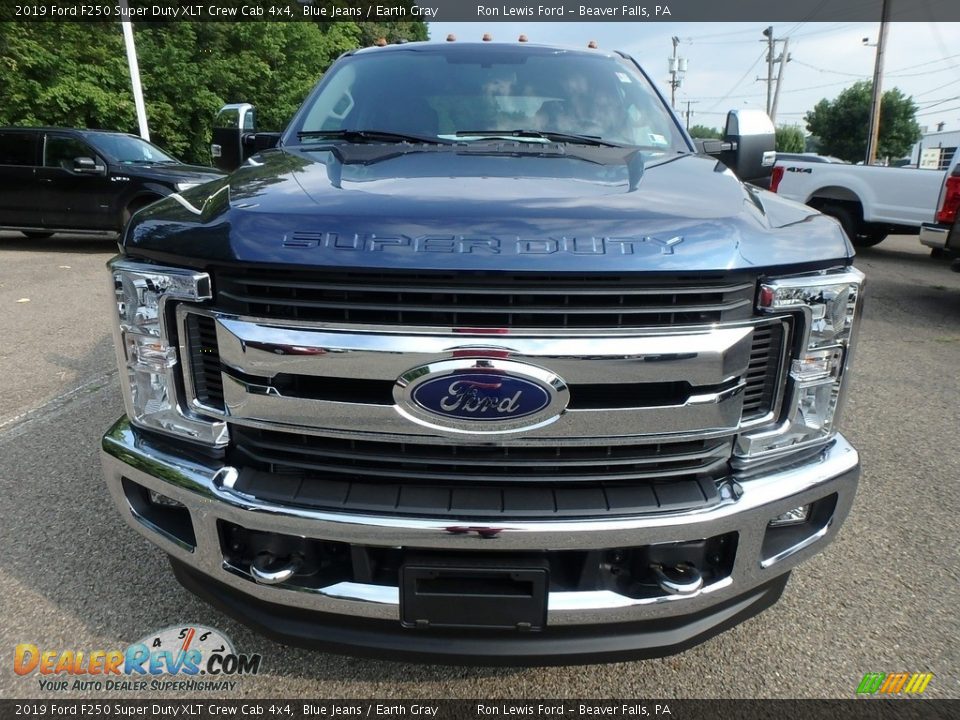 2019 Ford F250 Super Duty XLT Crew Cab 4x4 Blue Jeans / Earth Gray Photo #7