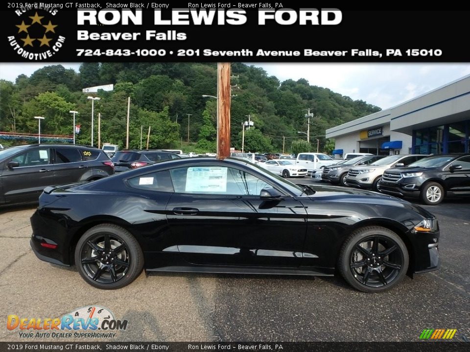 2019 Ford Mustang GT Fastback Shadow Black / Ebony Photo #1