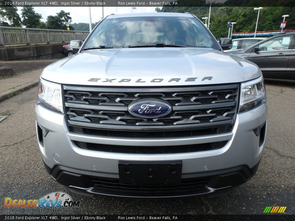 2018 Ford Explorer XLT 4WD Ingot Silver / Ebony Black Photo #8