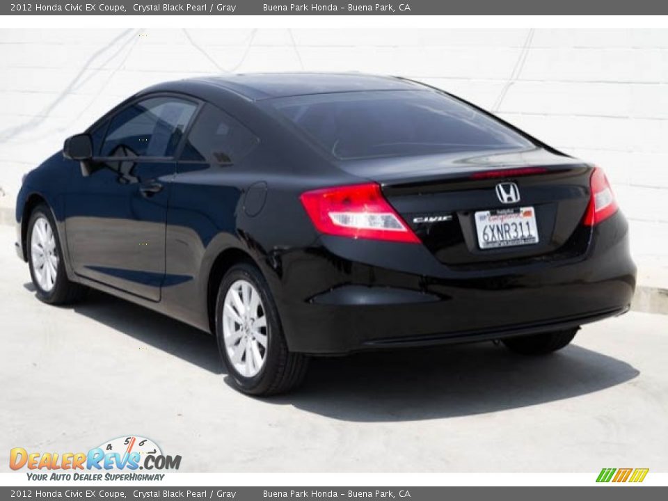 2012 Honda Civic EX Coupe Crystal Black Pearl / Gray Photo #2