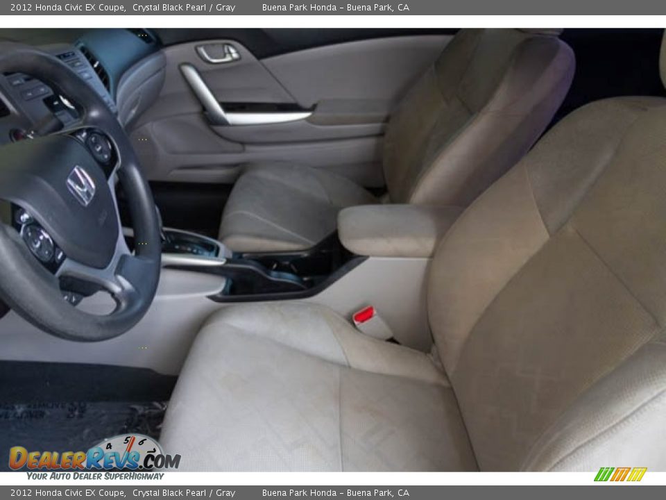 2012 Honda Civic EX Coupe Crystal Black Pearl / Gray Photo #3