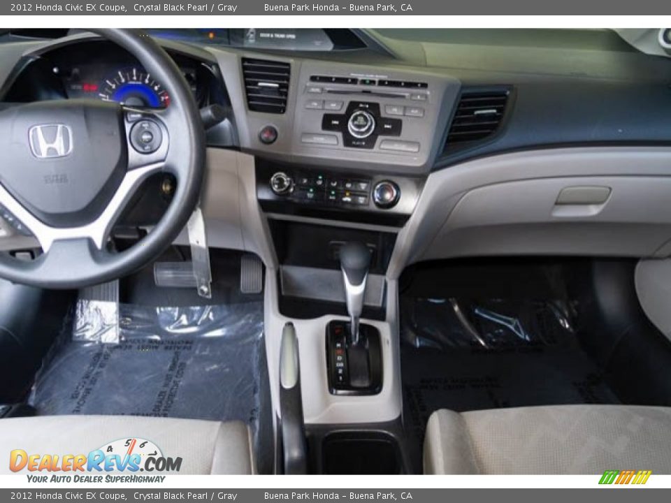 2012 Honda Civic EX Coupe Crystal Black Pearl / Gray Photo #5