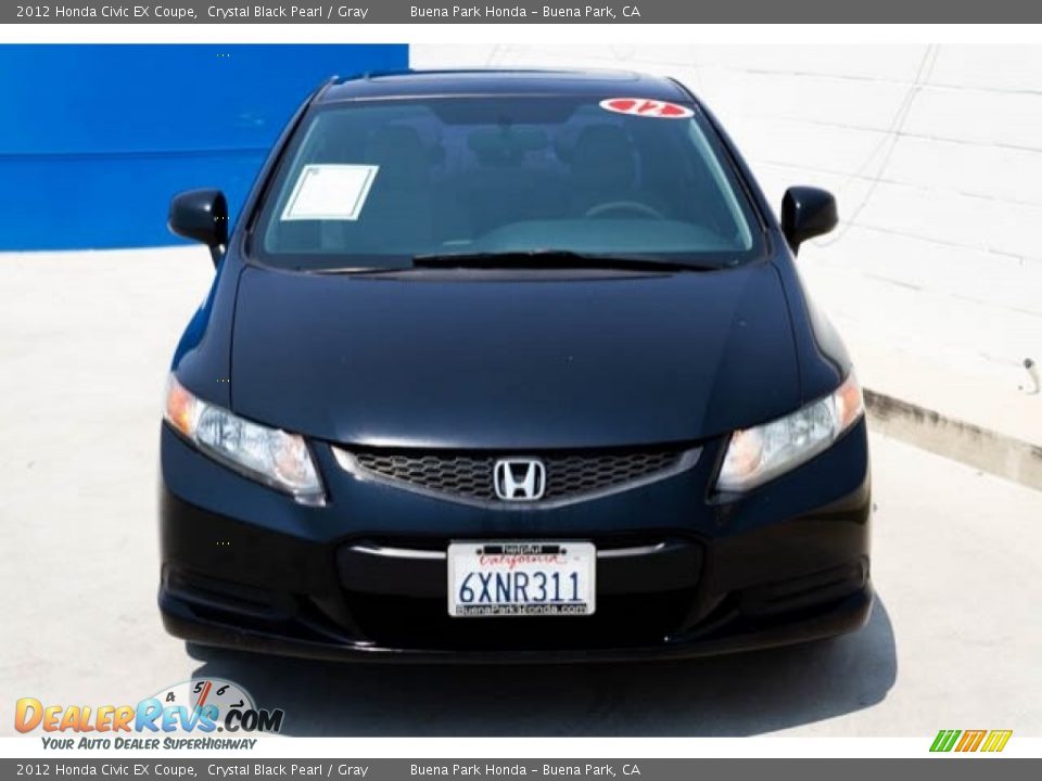 2012 Honda Civic EX Coupe Crystal Black Pearl / Gray Photo #7