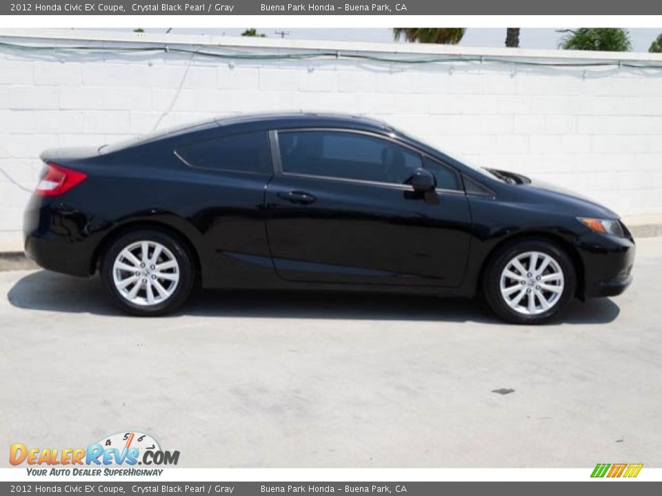 2012 Honda Civic EX Coupe Crystal Black Pearl / Gray Photo #9