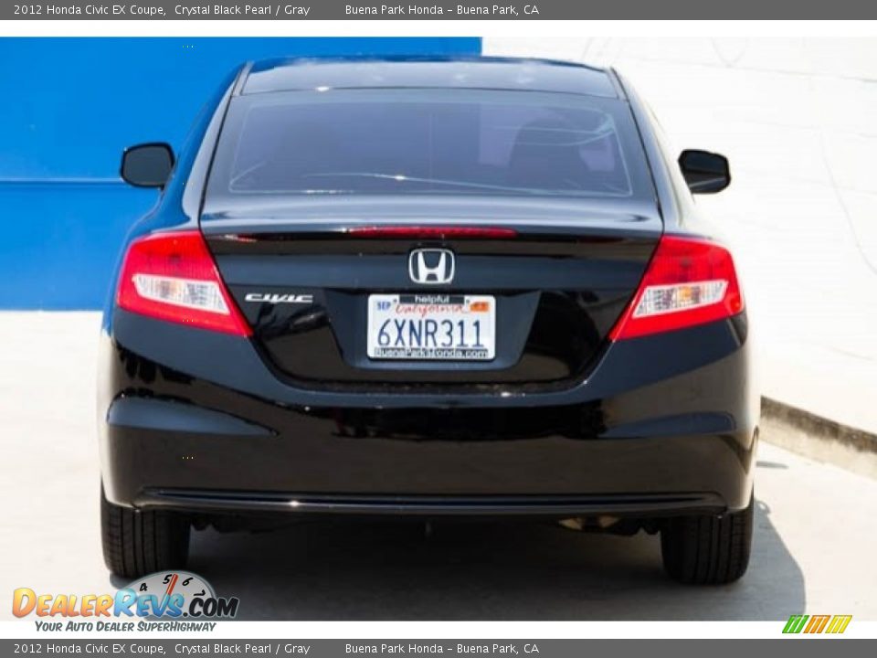 2012 Honda Civic EX Coupe Crystal Black Pearl / Gray Photo #10