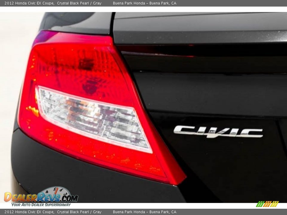 2012 Honda Civic EX Coupe Crystal Black Pearl / Gray Photo #11