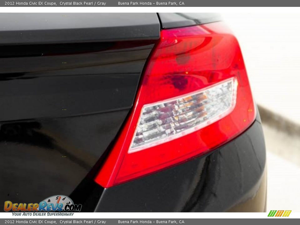 2012 Honda Civic EX Coupe Crystal Black Pearl / Gray Photo #12