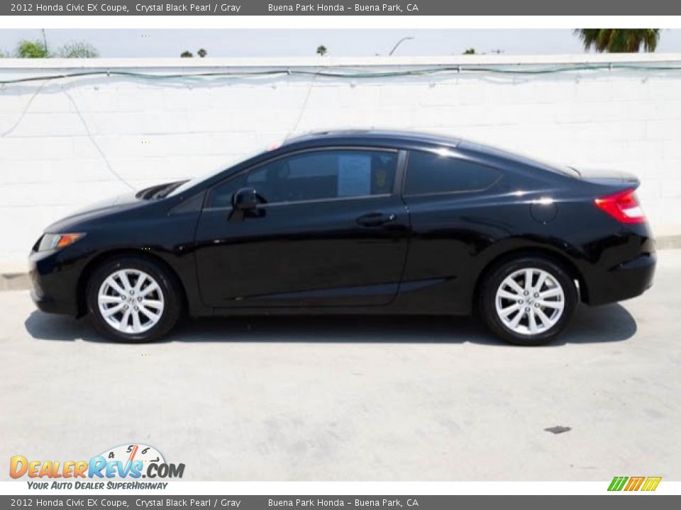 2012 Honda Civic EX Coupe Crystal Black Pearl / Gray Photo #13