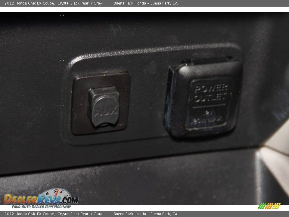 2012 Honda Civic EX Coupe Crystal Black Pearl / Gray Photo #15
