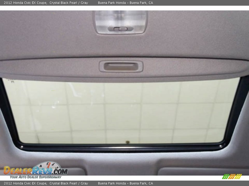 2012 Honda Civic EX Coupe Crystal Black Pearl / Gray Photo #16