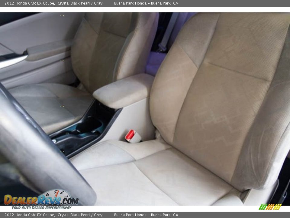 2012 Honda Civic EX Coupe Crystal Black Pearl / Gray Photo #17