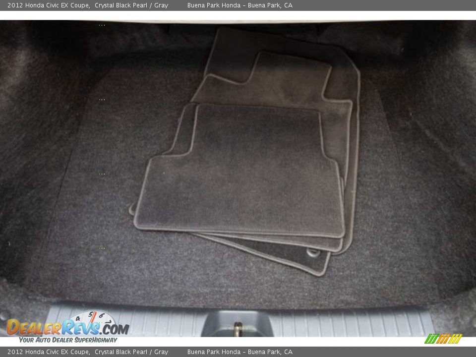 2012 Honda Civic EX Coupe Crystal Black Pearl / Gray Photo #18