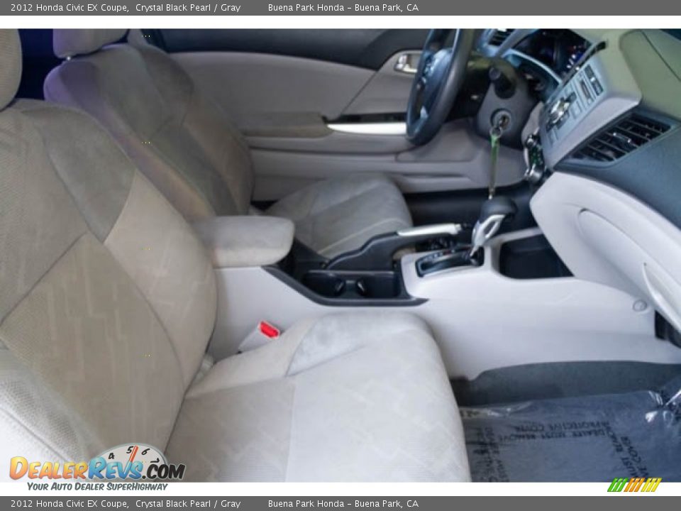 2012 Honda Civic EX Coupe Crystal Black Pearl / Gray Photo #20