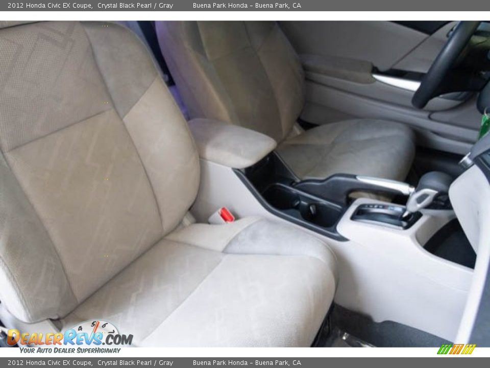2012 Honda Civic EX Coupe Crystal Black Pearl / Gray Photo #21