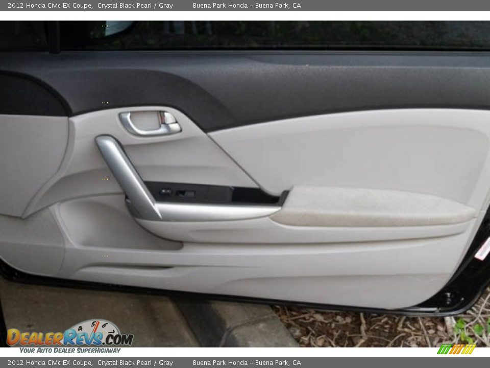 2012 Honda Civic EX Coupe Crystal Black Pearl / Gray Photo #25