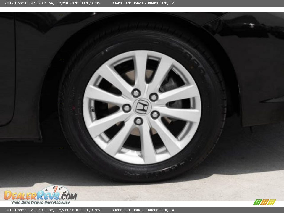 2012 Honda Civic EX Coupe Crystal Black Pearl / Gray Photo #28