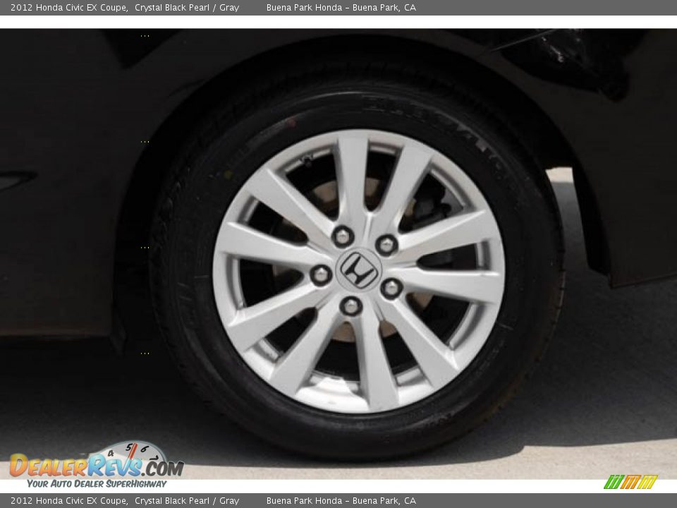 2012 Honda Civic EX Coupe Crystal Black Pearl / Gray Photo #29