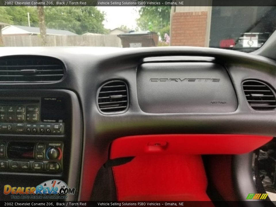 2002 Chevrolet Corvette Z06 Black / Torch Red Photo #6