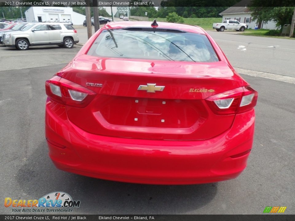 2017 Chevrolet Cruze LS Red Hot / Jet Black Photo #6