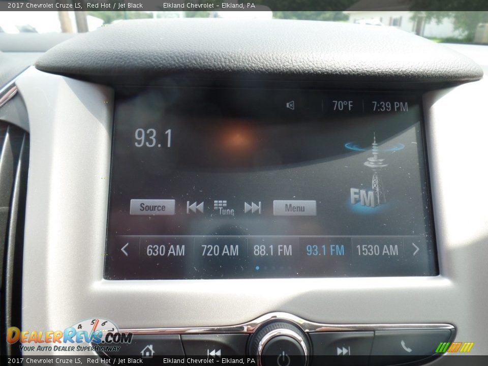 2017 Chevrolet Cruze LS Red Hot / Jet Black Photo #20