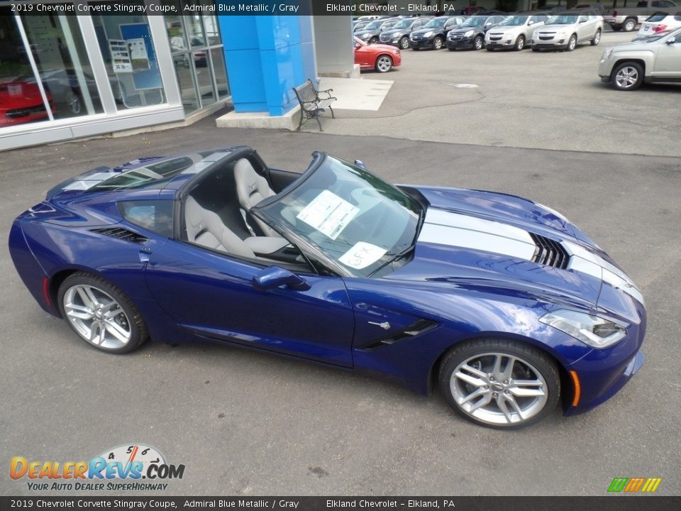 2019 Chevrolet Corvette Stingray Coupe Admiral Blue Metallic / Gray Photo #2