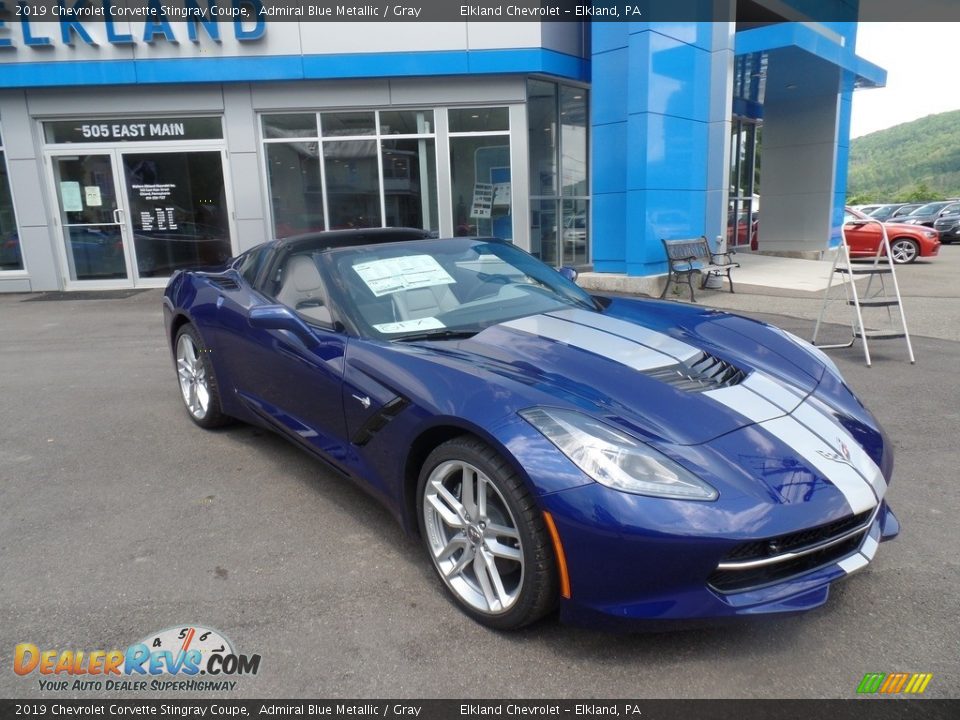 2019 Chevrolet Corvette Stingray Coupe Admiral Blue Metallic / Gray Photo #7