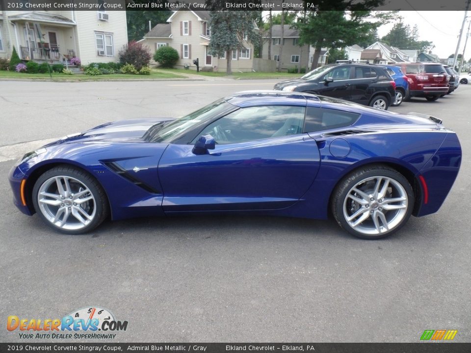 2019 Chevrolet Corvette Stingray Coupe Admiral Blue Metallic / Gray Photo #9