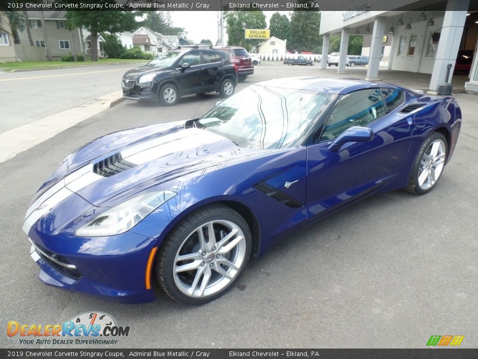 2019 Chevrolet Corvette Stingray Coupe Admiral Blue Metallic / Gray Photo #10