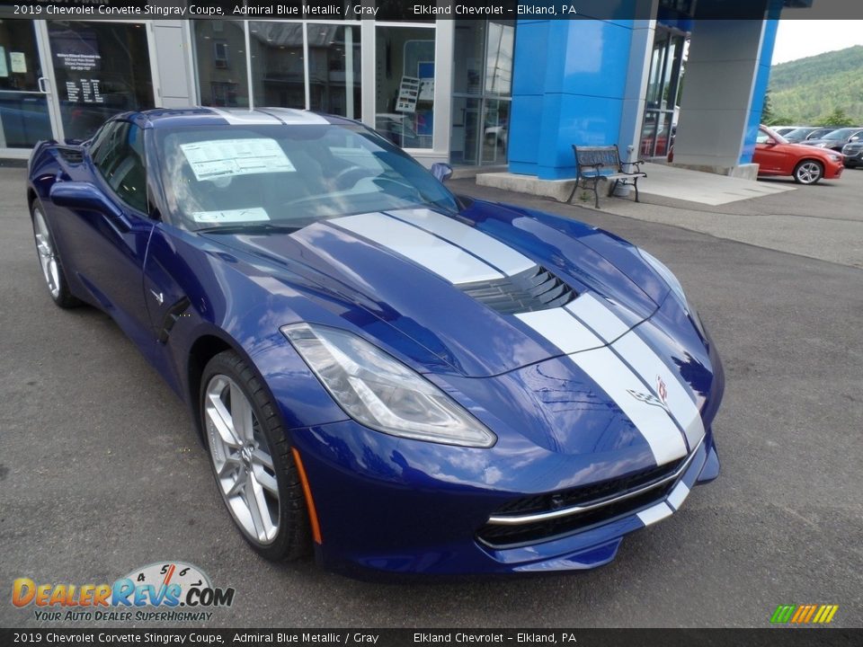 2019 Chevrolet Corvette Stingray Coupe Admiral Blue Metallic / Gray Photo #12